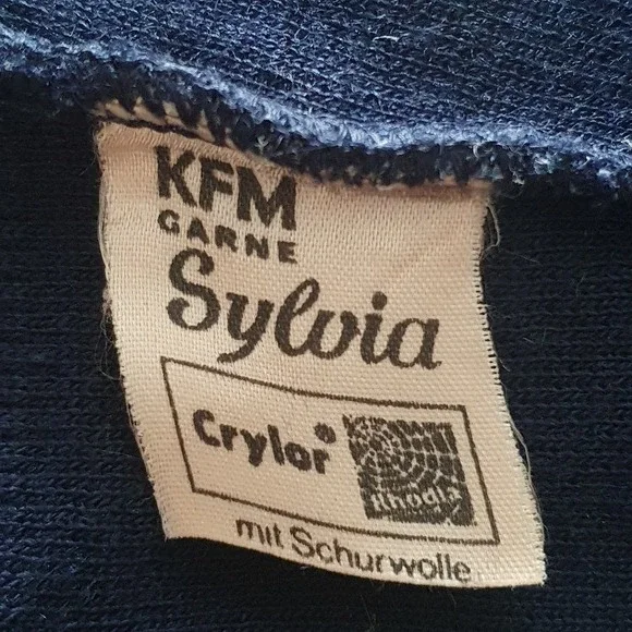 Size 10 Vintage West Germany Navy Wool Mix Knit Waistcoat Pockets - Picture 7 of 8